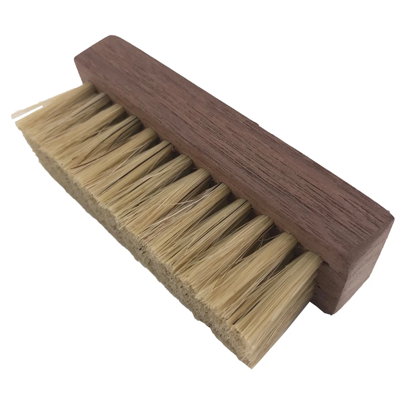 
Premium Natural Walnut Wood Handle Soft Hog Hair Bristle Shoe Brush for Cleaning Leather Suede 