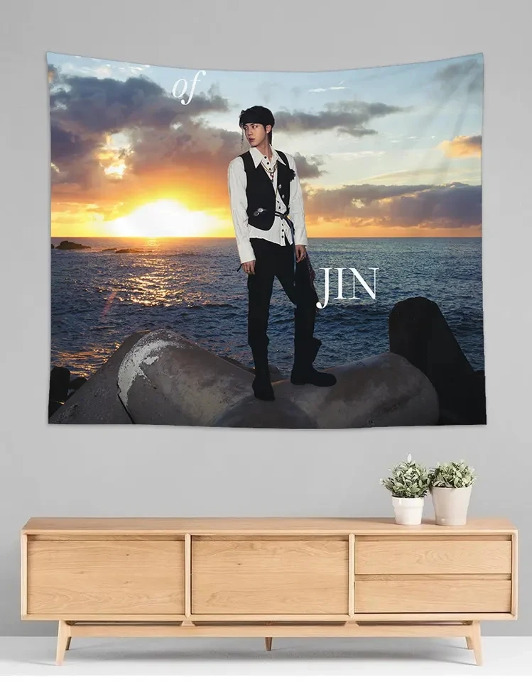 Wholesale KPOP Bangtan Boys Jin Sea of Island Hanging Cloth Bedroom Wall Cloth
