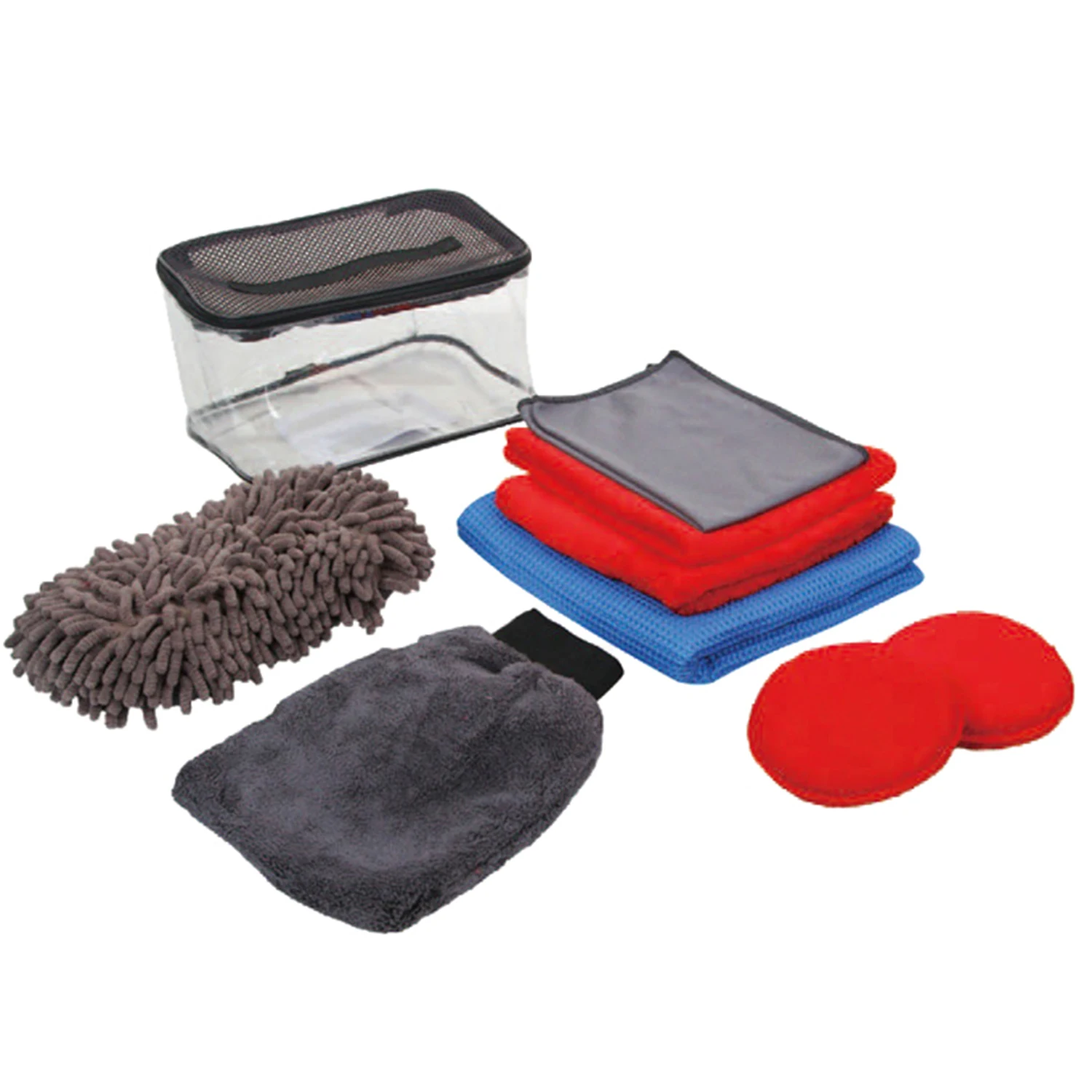 Car cleaning products with 2 waxing pads, wash mitt car cleaning