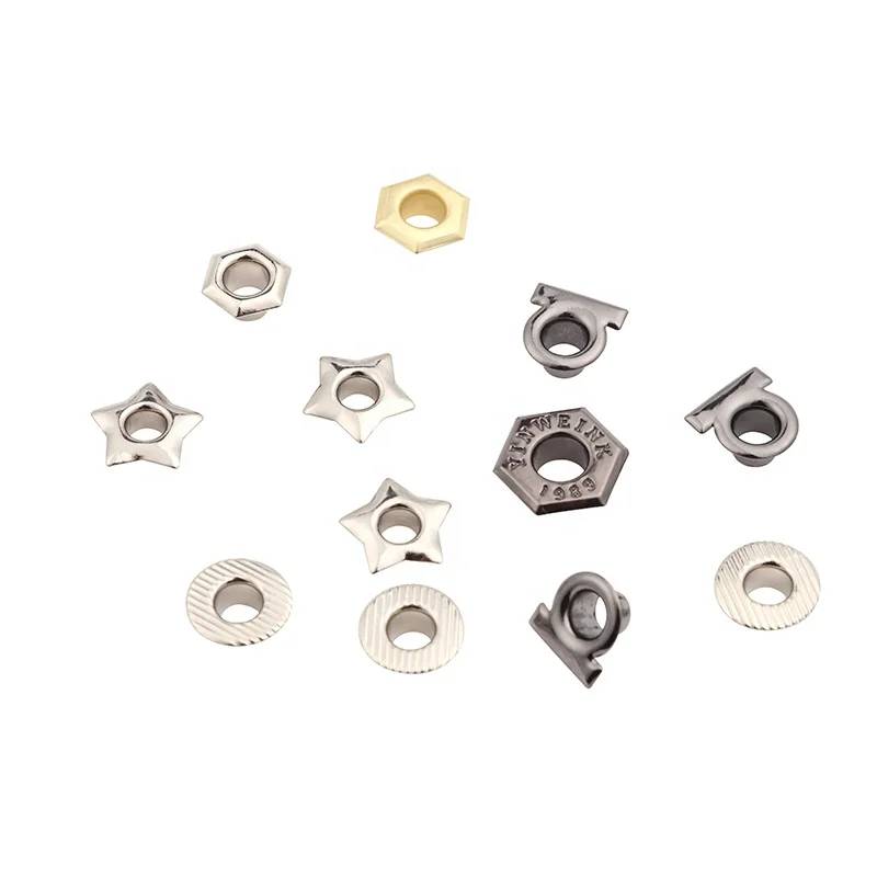 Custom Logo Color Painting Round Garment Accessories Stainless Steel And Copper Eyelet