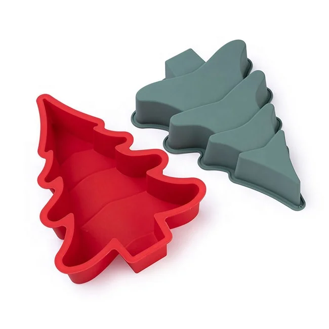 Новое поступление, силиконовые формы для кондитерских изделий в форме рождественской елки, большой размер