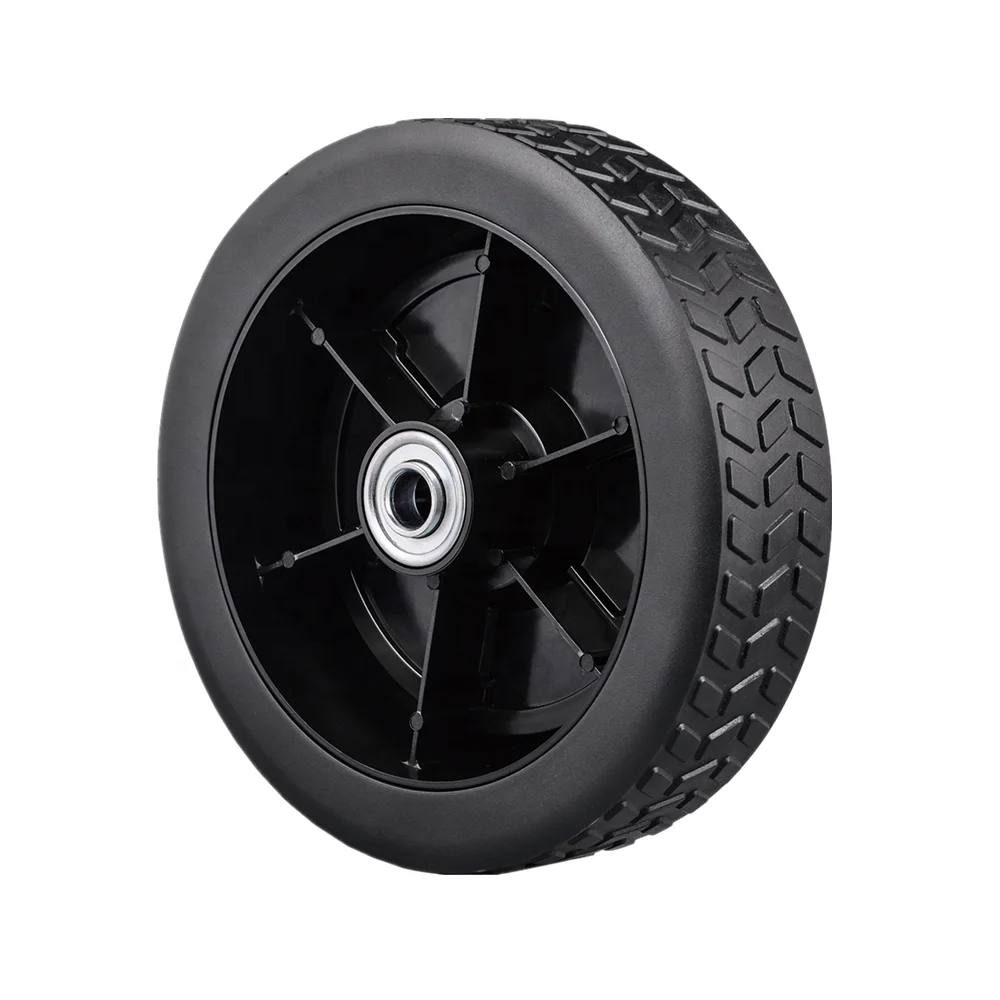 Plastic wheel 7 inch pvc wheel for bbq grill, barbecue, tool cart