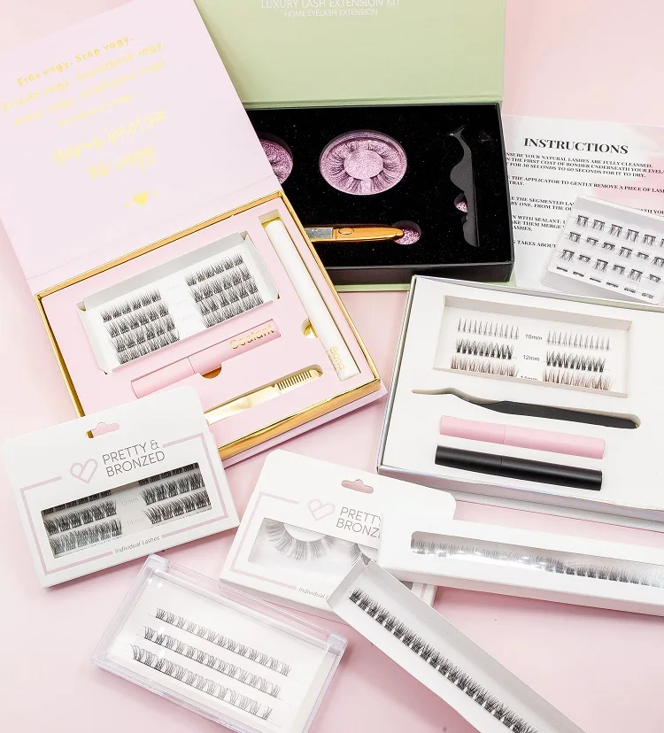 Wholesale Individual DIY Natural No Glue Need False Eyelashes Segmented Eyelash Eye Lashes
