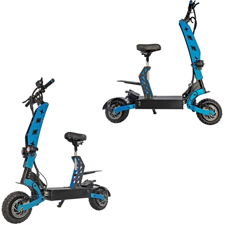 
REALMAX Eu Warehouse Powerful 5600w 60v 72v dual motor offroad foldable fast Electric Scooter Adult with seat 
