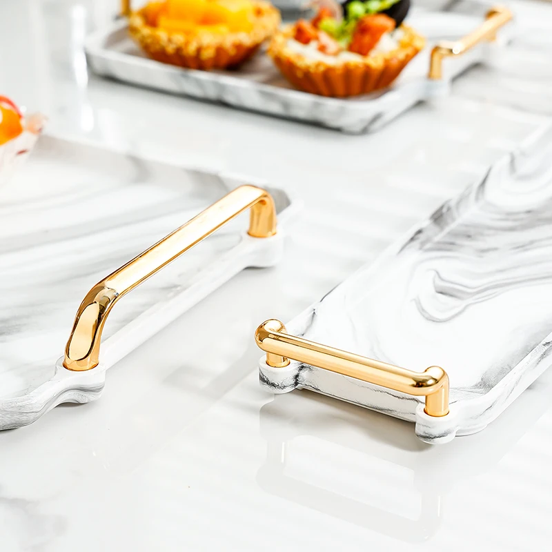 Tea Tray Light Luxury High-end 2023 New Cup Water Rectangular Home Beauty Salon Living Room Coffee Table