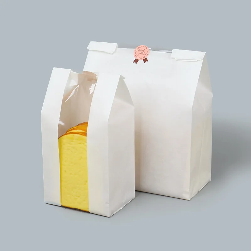 Recycled Kraft paper bag for toast grease proofing