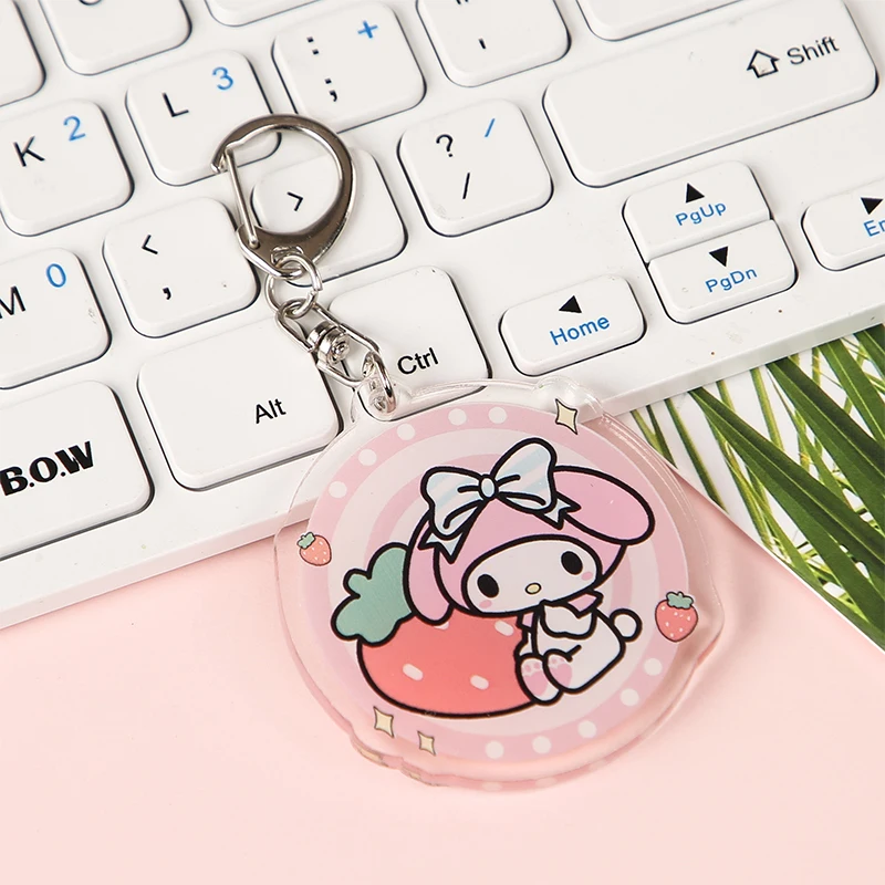 Десен сделанный на заказ акриловый брелок для ключей с гравировкой корейской радуги