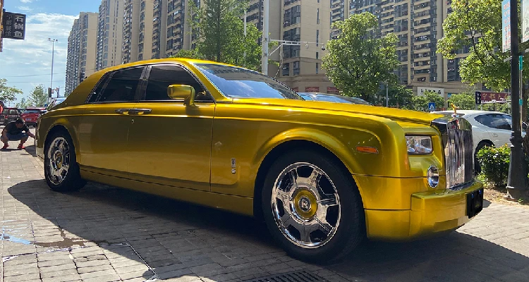 High Quality 1.52*18m Golden PVC Car Vinyl Wrap Color Changing Sticker Car Wrapping Film