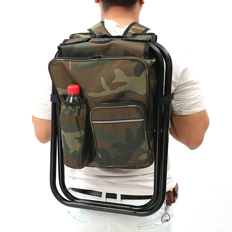 Folding Camping Chair Outdoor Fishing Beach Backpack Stool beach chair with Cooler  Bag  Picnic Chair