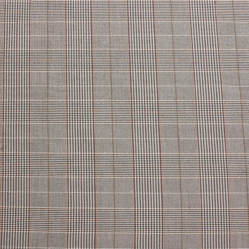 High-end suit fabric yarn-dyed plaid viscose polyamide elastane fabric