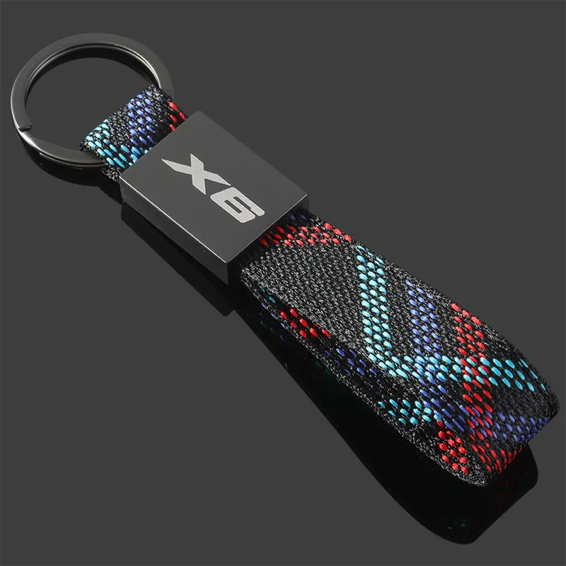 forBMW X 1x 2x 3x 4x 5x 6x 7 Oxford woven metal key chain pendant with car logo