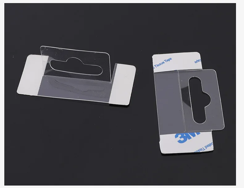 Custom design clear Slot Hole Self Adhesive adhesive Tag Hook for Sale Items