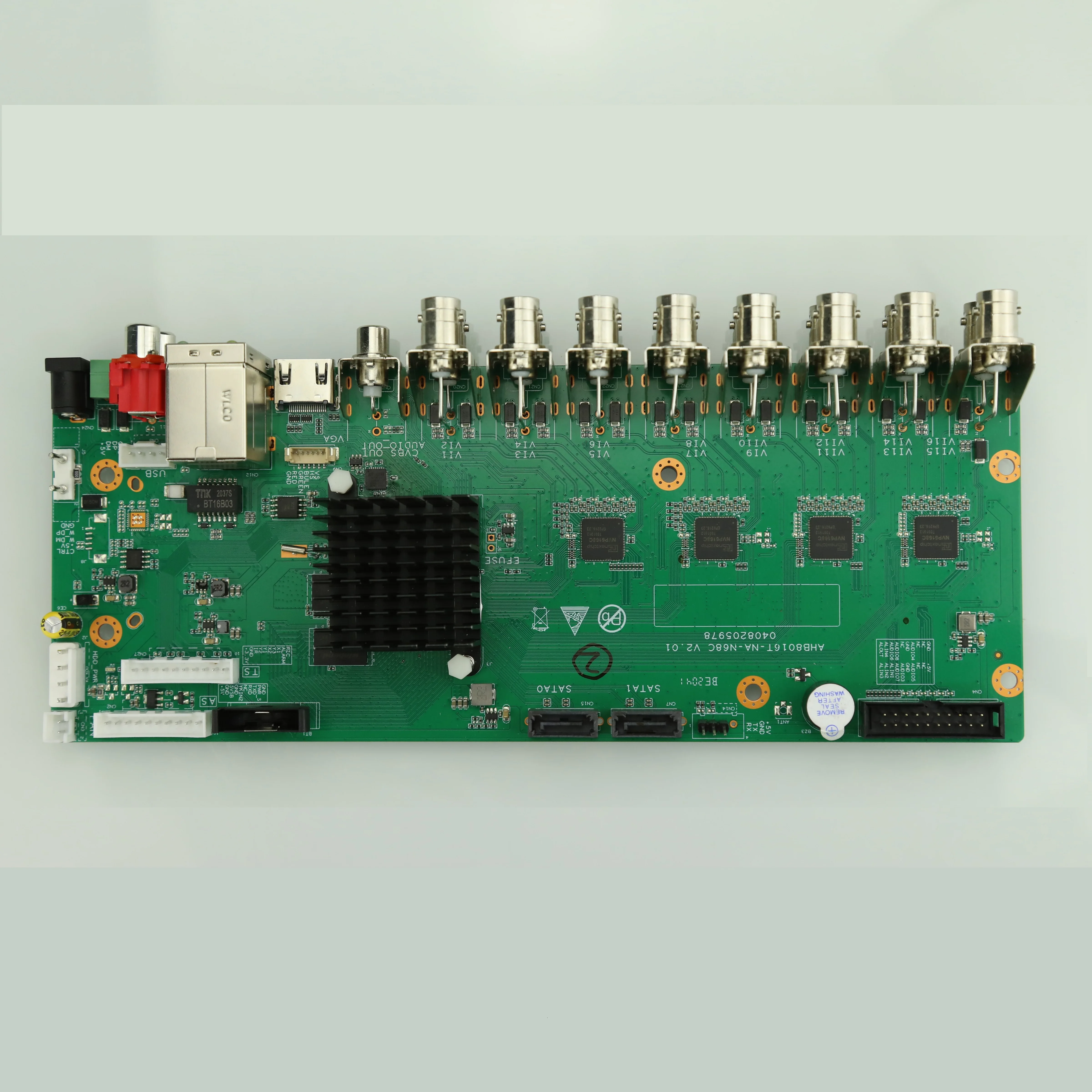 
novatek solution cctv security camera system 16 channel dvr motherboard 