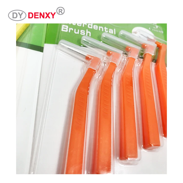 Одноразовые чистящие зубные щетки с резиновой ручкой, межзубные щетки с мягкой ручкой