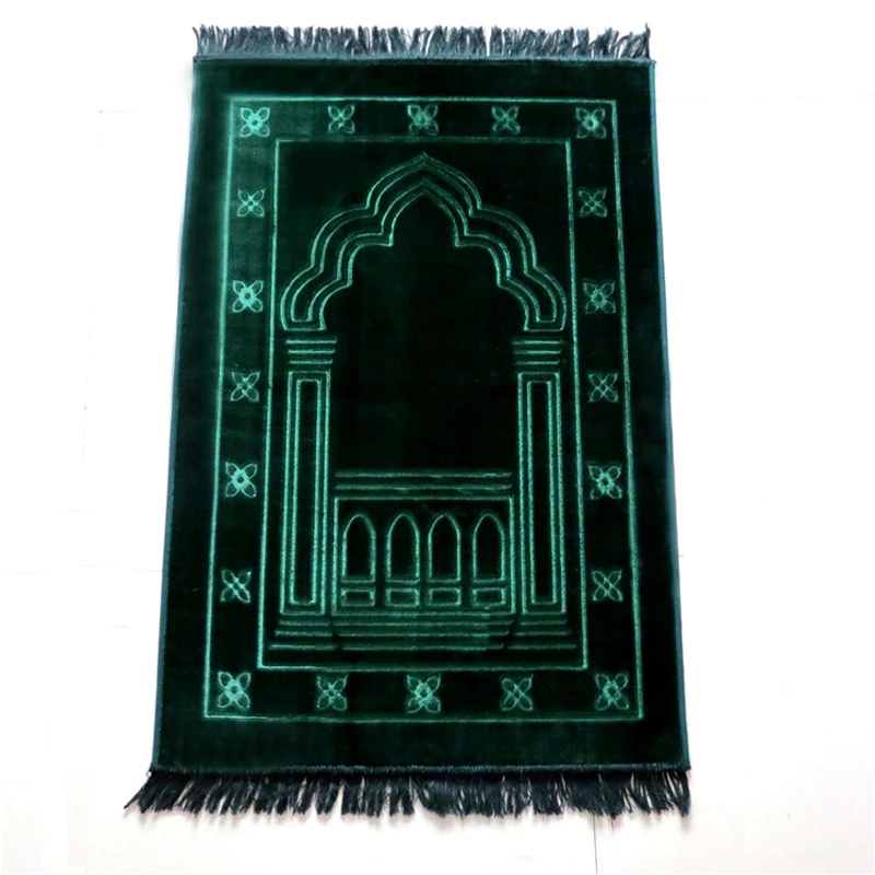 2018 Cheap Thick Silk Velvet Islamic Muslim Prayer Rug