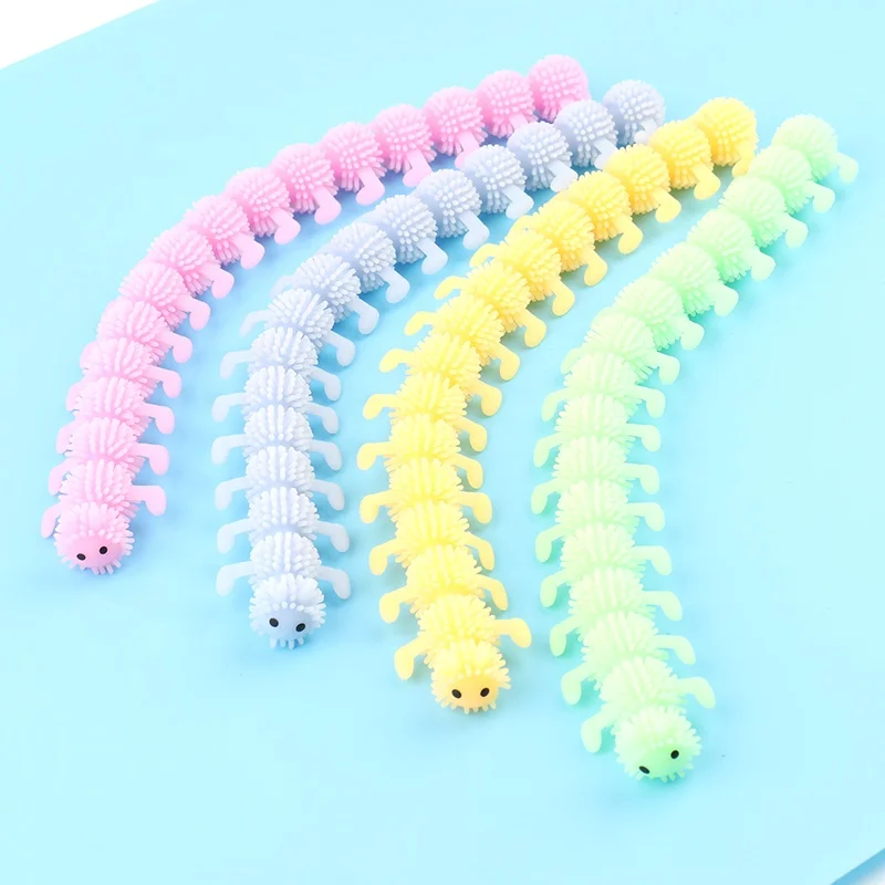 
Huayi TPR Super Stretchy GLowing in the Dark Centipede toy Colorful Fidget sensory toy for stress relief 