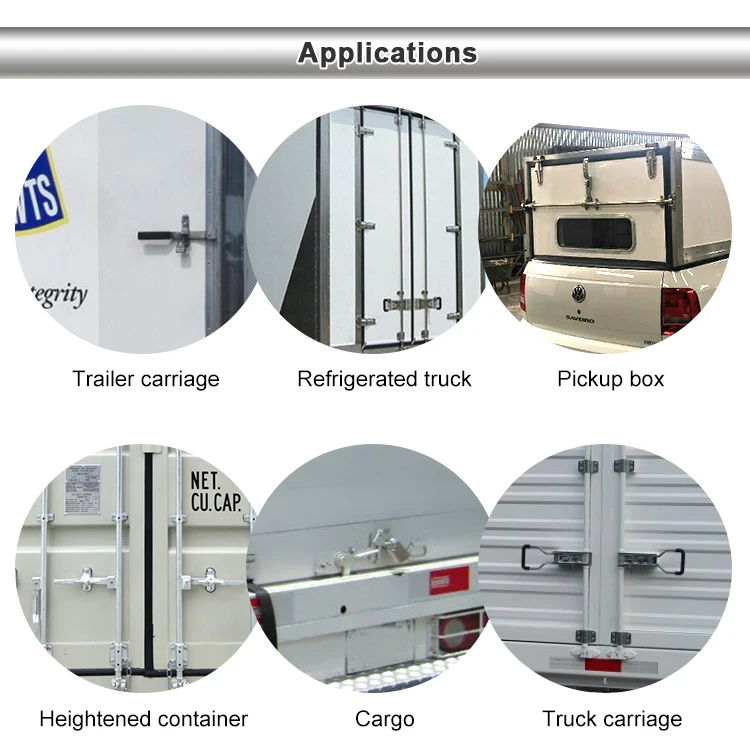 304 SS mirror polishing hold back hook retaining spring door holder for truck container door