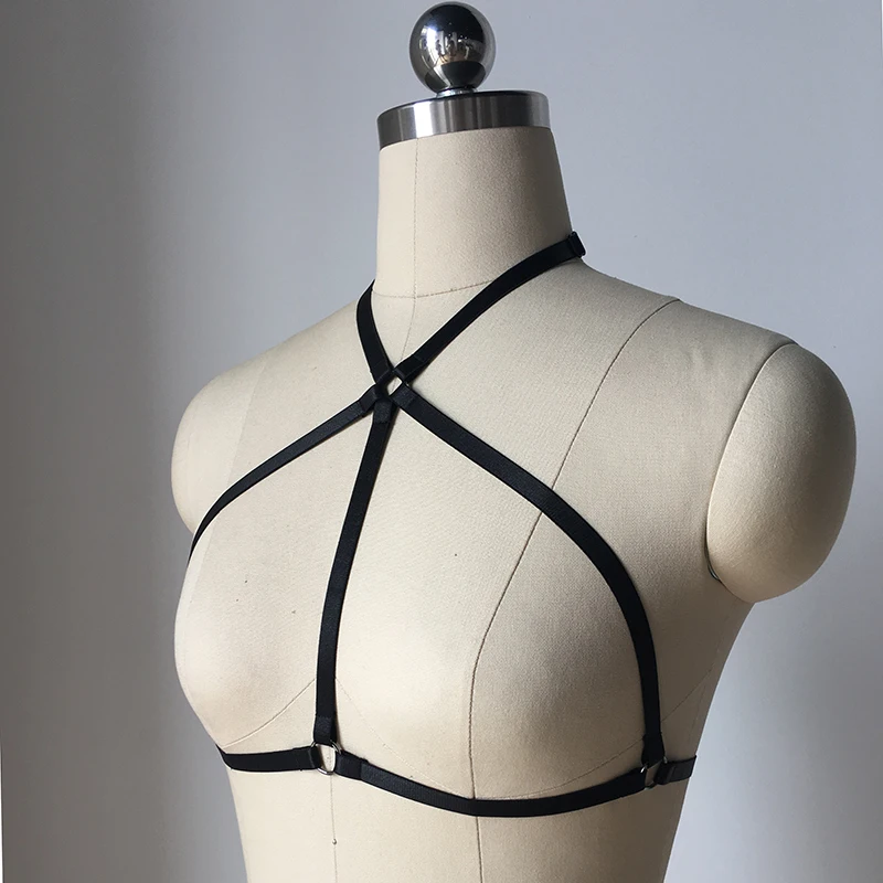 Adjustable  Red Black Sexy Ladies Underwear Women Gothic Elastic Erotic Lingerie Body Harness O0508