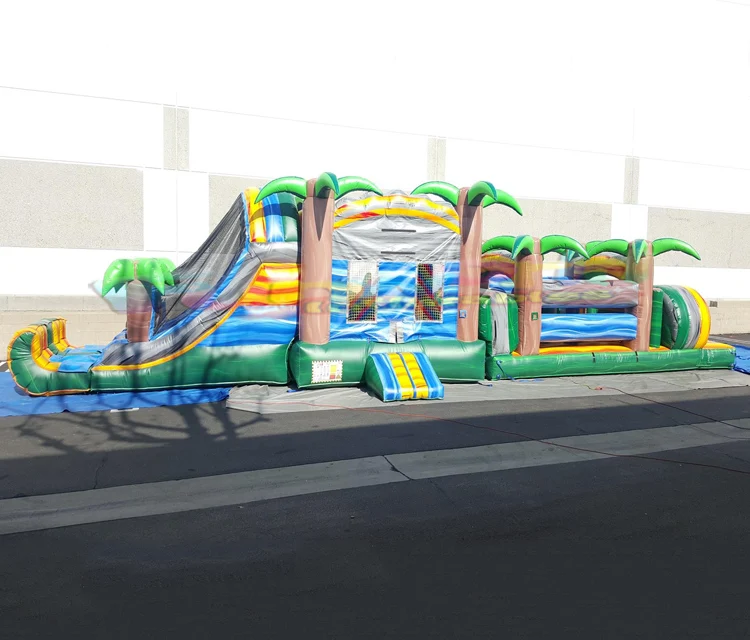 Хит продаж, Детские замки, прыгающие замки, комбинированные прыгающие тропические надувные препятствия