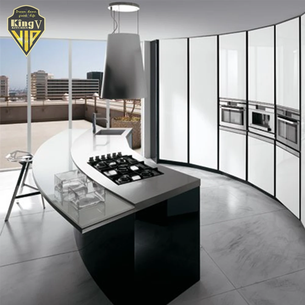 Dining table sofa integrated kitchen customized waterproof kitchen high-end customized made in China