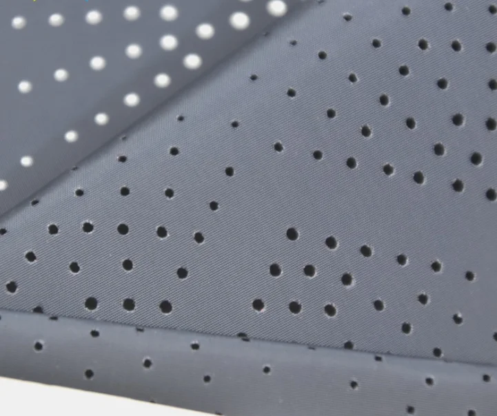 
100%Polyester 75D PA coated punching fabric Perforated fabric 