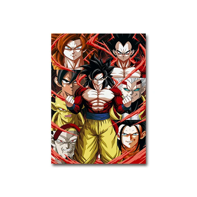  3D тройного перехода с откидной крышкой рисунком из аниме плакат 11 'x 17' Dragon Ball Z Аниме 3d плакаты для украшения