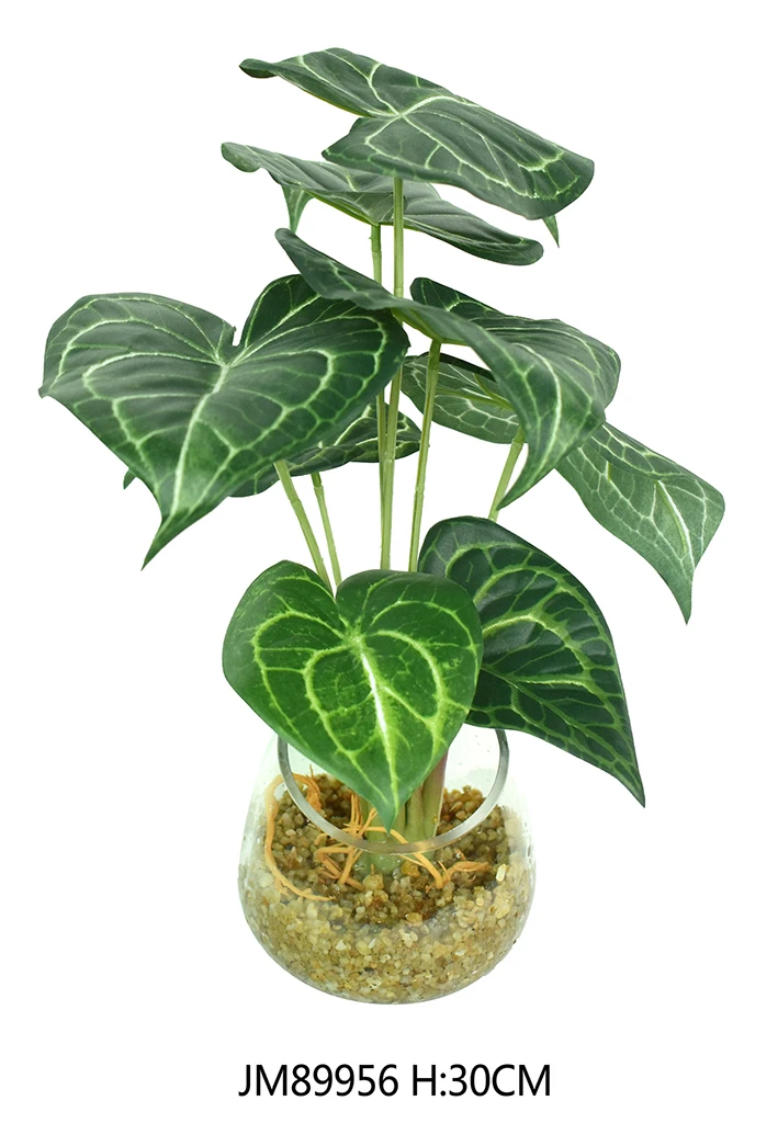 2022 Custom Wholesale Size Indoor Home Green Leaf Bonsai Small Artificial Plants With Pots