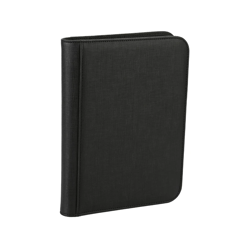 Folio 4 Pocket Album Leather PU Portfolio Binders With Elastic Band Closure