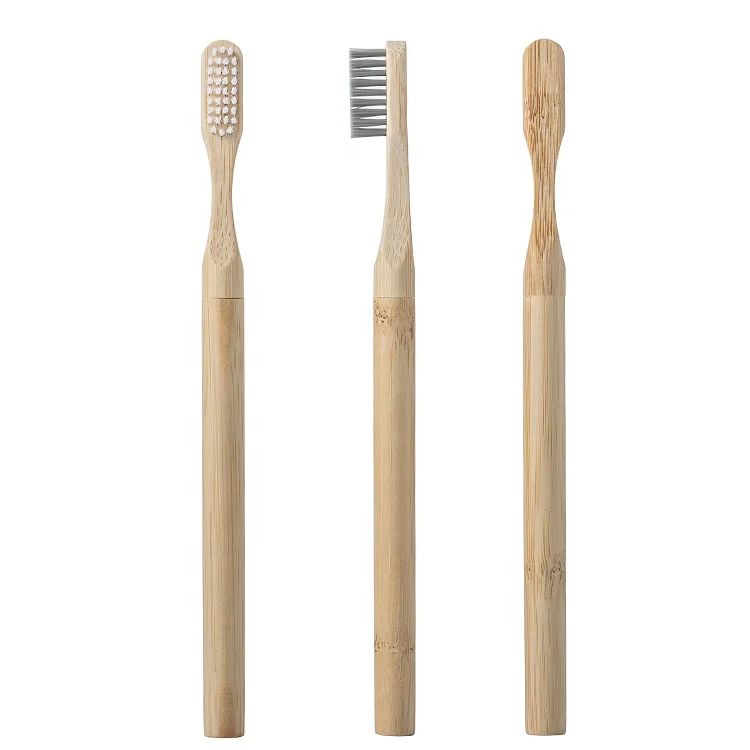 Eco-friendly Bamboo Toothbrush with Replaceable Heads for Biodegradable Soft Charcoal Bristle  remove and replaceable  Heads