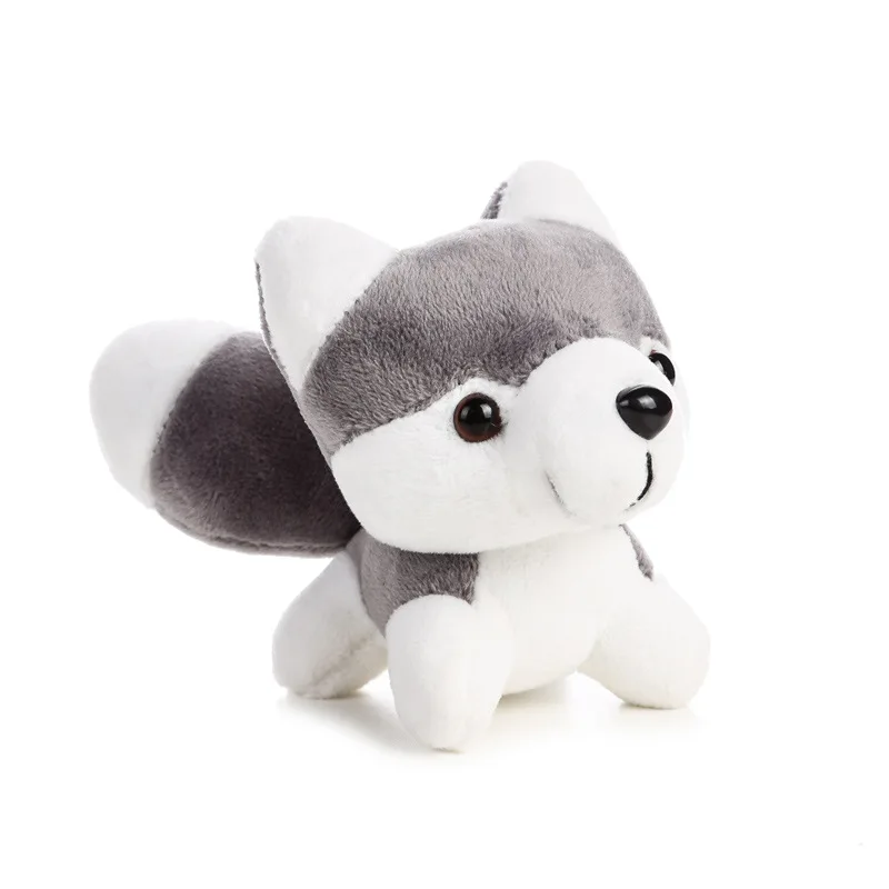 Cute husky plush toy mini trumpet dog doll key chain schoolbag pendant claw machine doll