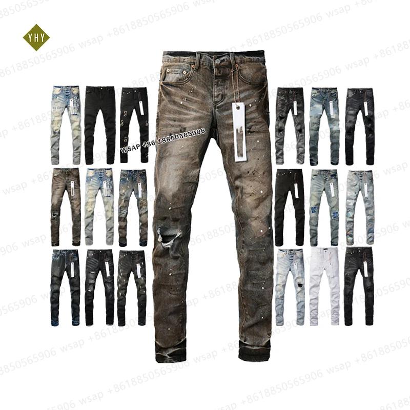 2024 New Styles Demin Jeans pantalones de hombre jeans Famous Brand Designer Trend  Denim Pants Cowboy Close-fitting Demin Pants