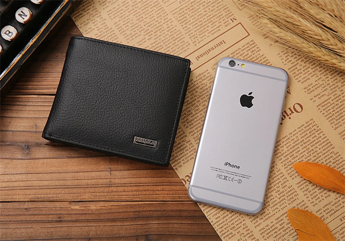 Jinbaolai брендовый складной мужской кошелек из натуральной кожи с карманом для монет