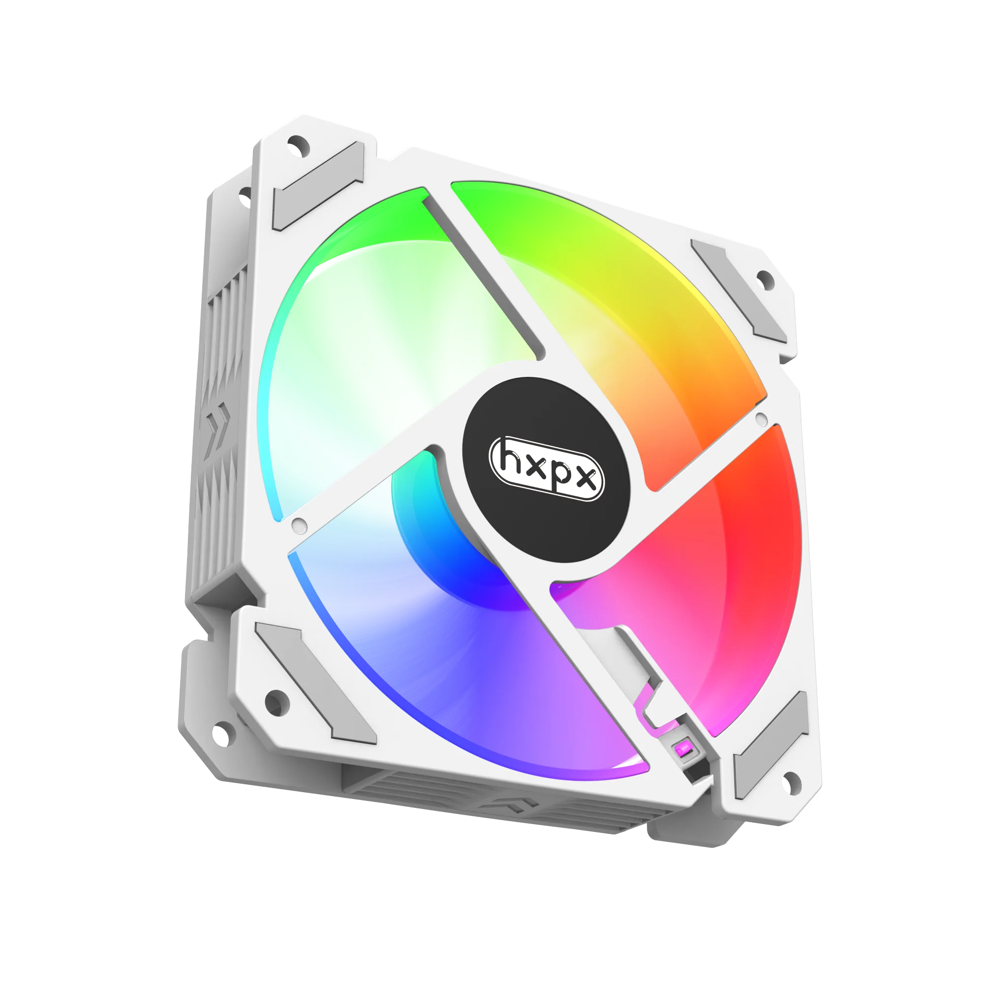 OEM Silent Moon F-M12 12CM White 4PIN Case fan PC Cooling Silent computer fan PUS Molex 4PIN Fixed color LED aperture Lighting