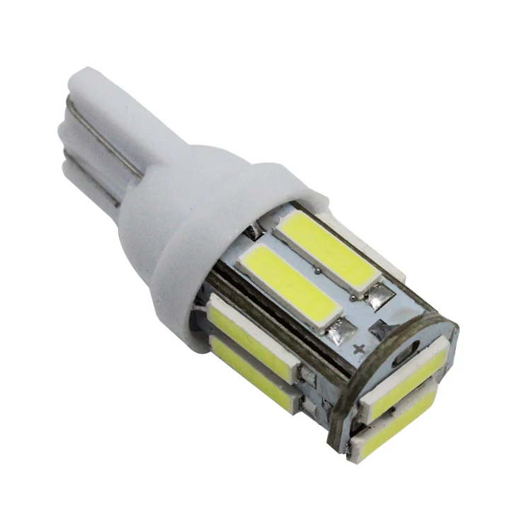 Bright T10 W5W 10 7020 SMD Car LED 194 168 Wedge Replacement Reverse Lamp Instrument Panel Bulbs For Clearance Lights