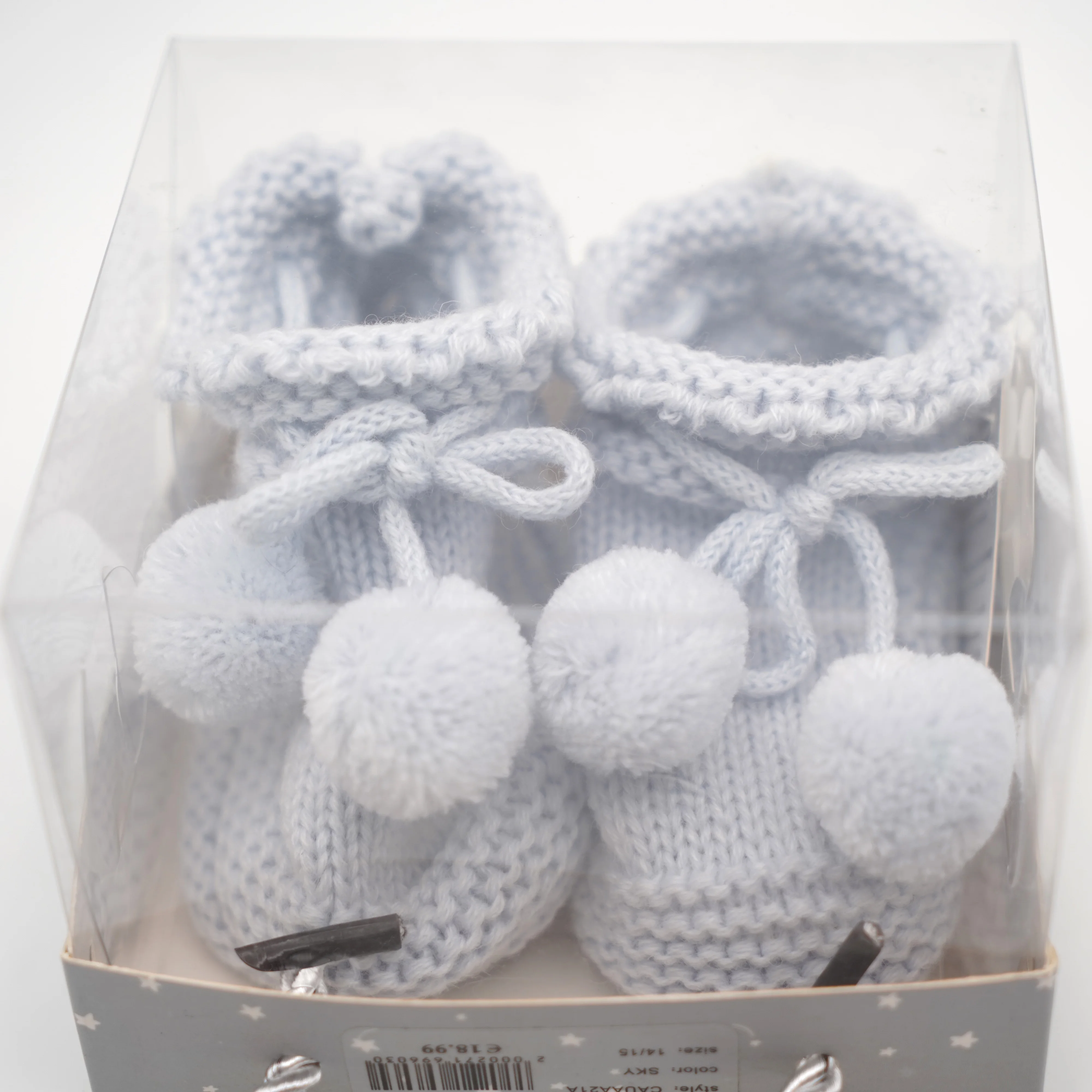 OEM Customized Light Weight Flat Knitted Acrylic Newborn Socks Baby Sock Knit Newborn Baby Sock Knit Baby Booties