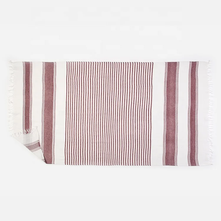 Turkish Fouta Hamam Peshtemal Pool Spa Natural Cotton Bath Towel mat with tassel 100*180cm