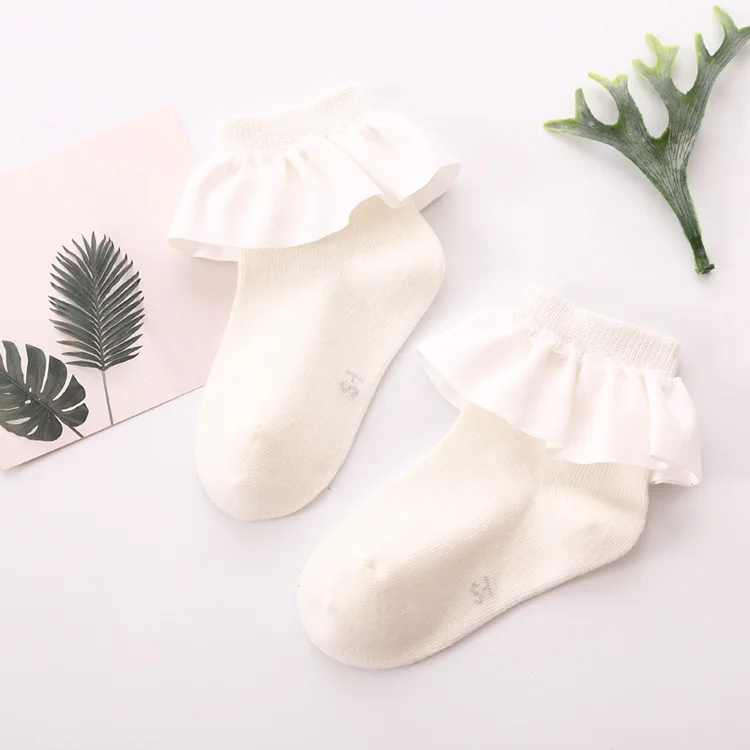 Seamless cotton baby frill socks cute comfortable fashion frilly socks for kids girl