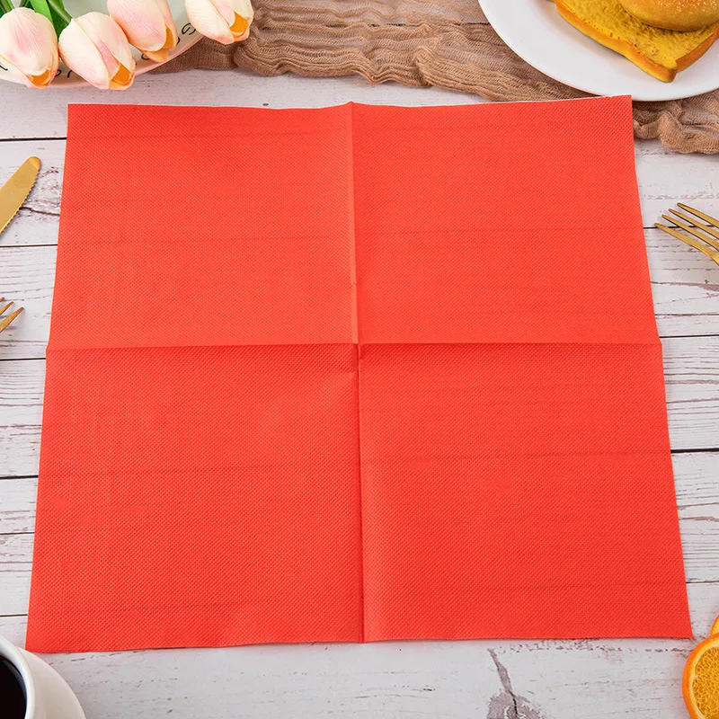 Однотонные бумажные салфетки для вечеринки западный ресторан украшения многоцветные квадратные полотенца прямые продажи с фабрики