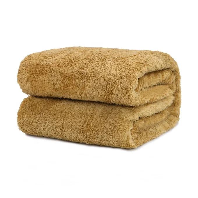 Super comfortable shaggy solid warm sherpa plush throw blanket