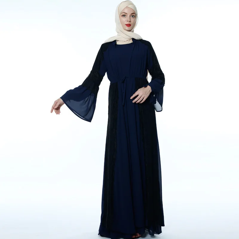 malaysia dubai turkey satin muslim dress for women abaya gulf collar pray islam clothing