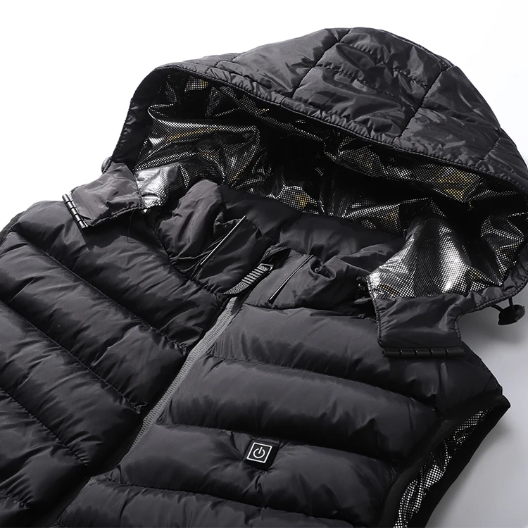 5 Heated Zone Lightweight Warm Vest USB Charger Not Include Battery With a Cap Keep Warm for Skiing