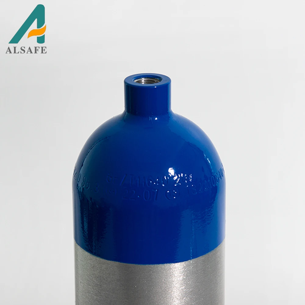 Alsafe Cylinders portable Aluminum 2L 150bar Oxygen Gas Tank