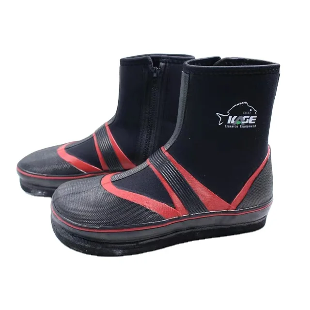 Felt soled neoprene thigh tube rock fishing rain shoes non slip waterproof sea fishing boots  rubber shoes Felt Sole Suit