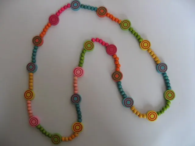 Wooden Baby Kids Accessories ,colorful Handmade bead jewelry