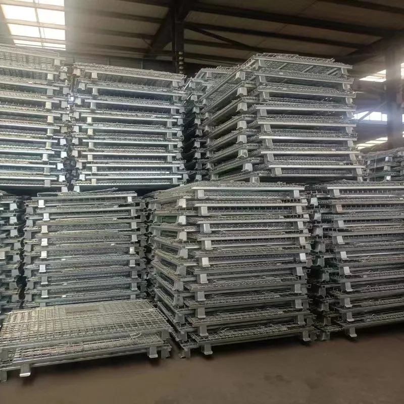 Factory sell  Different  size  galvanized  heavy duty Collapsible Wire Container Storage Wire Cage for Turnover of goods