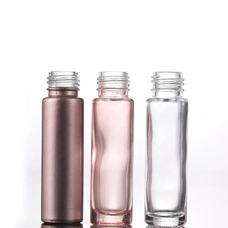 Clear Roll on Bottles 10ml Roller Bottles with Aluminum Cap Stainless Steel Roller Balls for Essential Oil