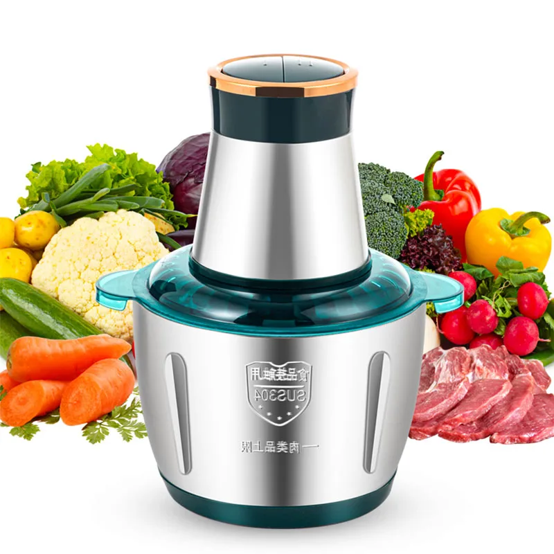 home kitchen food processor vegetable and meat chopper powerful 2l 3l stainless steel electric meat grinders