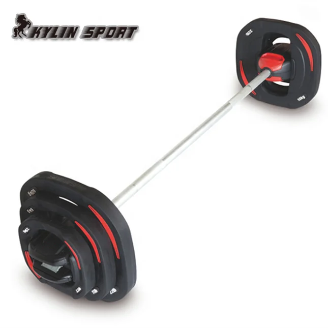 
Kylinsport Household Gym Weight Lifting body Barbell pump Crocodile Mouth Adjustable Barbell Set 