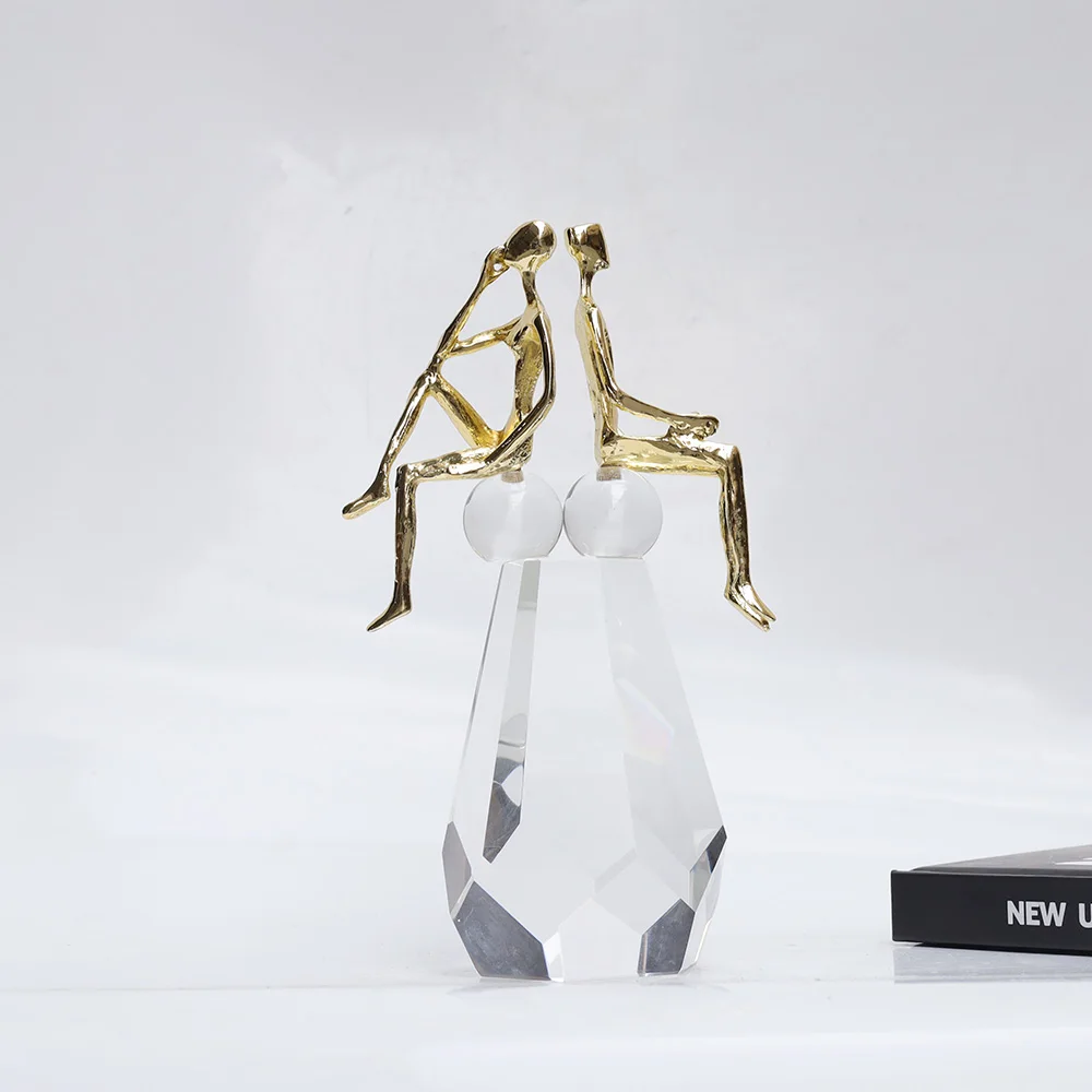 New Home Decorative accent Crystal Pear Sculpture  crystal Desktop Object Decorative