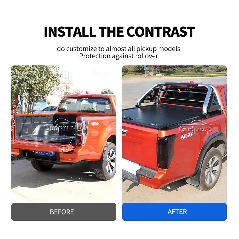 4x4 Universal Pickup Sport Roll Bar gmc sierra  roll bar for hilux ssangyong musso jac t8